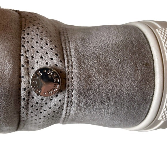 Steve Madden Gray Suede high top lace up side zip womens tennis shoes size 6.5 - Picture 13 of 16